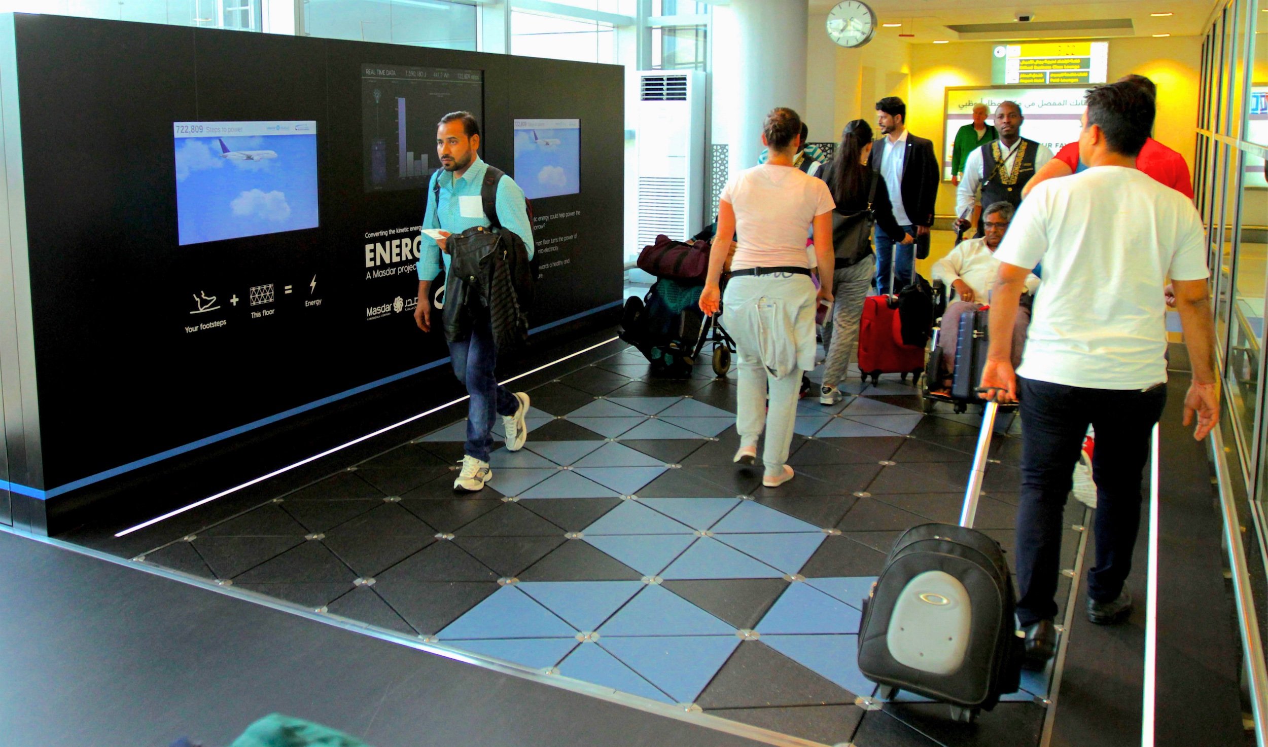 Abu Dhabi Airport Pavegen Kinetic Walkway Transport