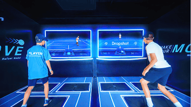 KIA branded Pavegen kinetic activation at the Australian Open with live gameplay display 