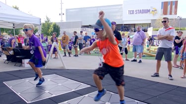 Fan zone activation using Pavegen kinetic floor tiles at a TCO stadium 
