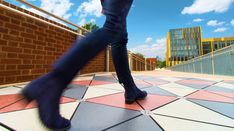Pavegen Energy walkway at University of Birmingham