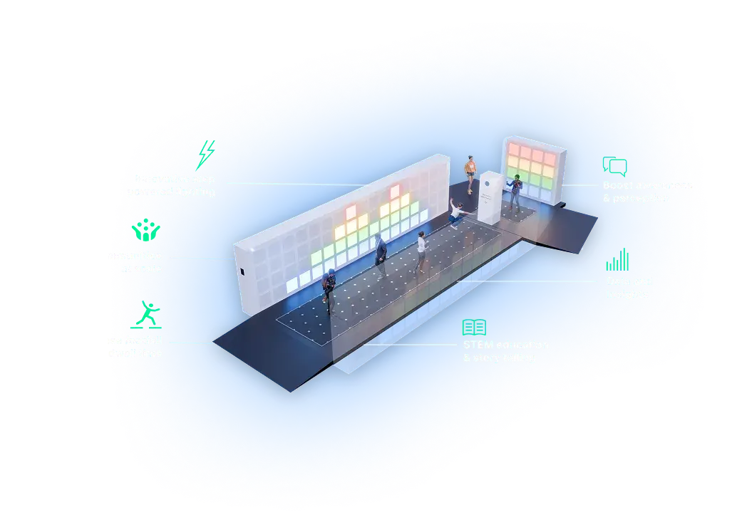 Pavegen Google Berlin Walkway render Pavegen Google Berlin Walkway render