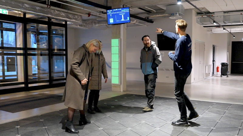 Cesis Space Centre Pavegen Walkway with Real Time Data screen